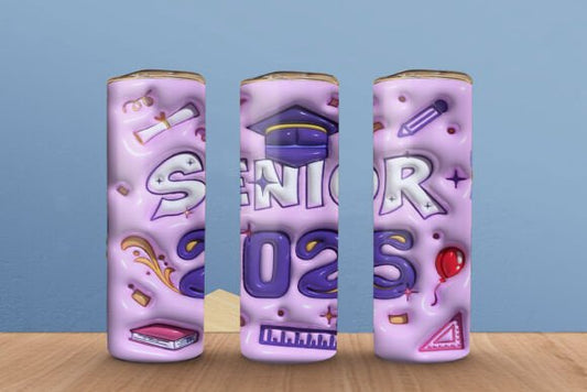 Senior 2025 3D Inflated tumbler