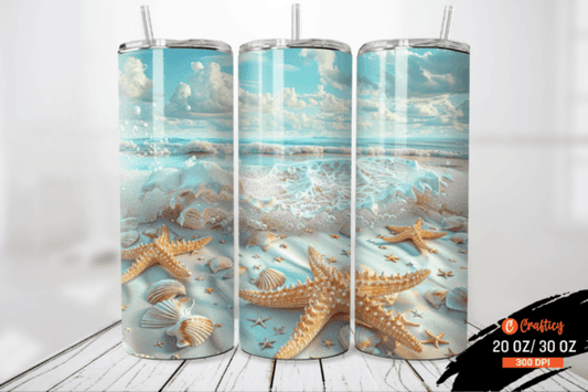 Beach, Starfish tumbler