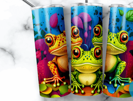 Trio Frogs Staring