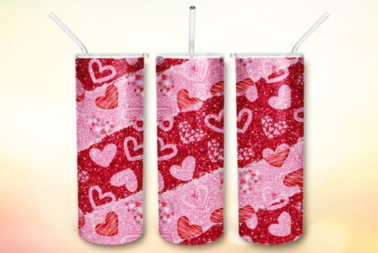 Valentine Tumbler Hearts