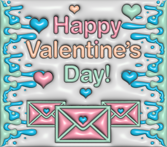 Pink Envelope Happy Valentine's Day 3D Tumbler