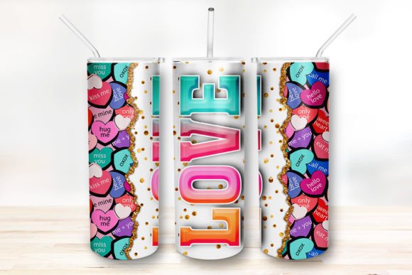 Candy Heart Love Tumbler