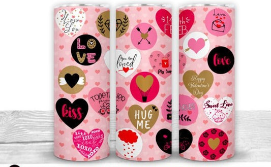 Valentine Tumbler Hearts
