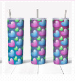 Heart Balloons of Pink and blue tumbler
