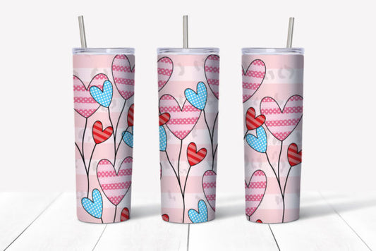 Heart Balloons of Pink and blue tumbler