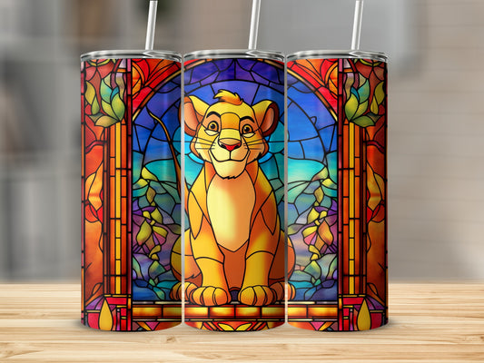 Stained Glass Lion Design Insulated Tumbler Product