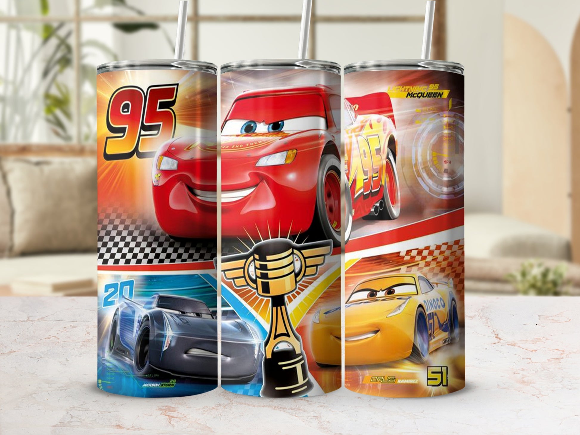 Lightning McQueen and Friends Design Tumbler Cup