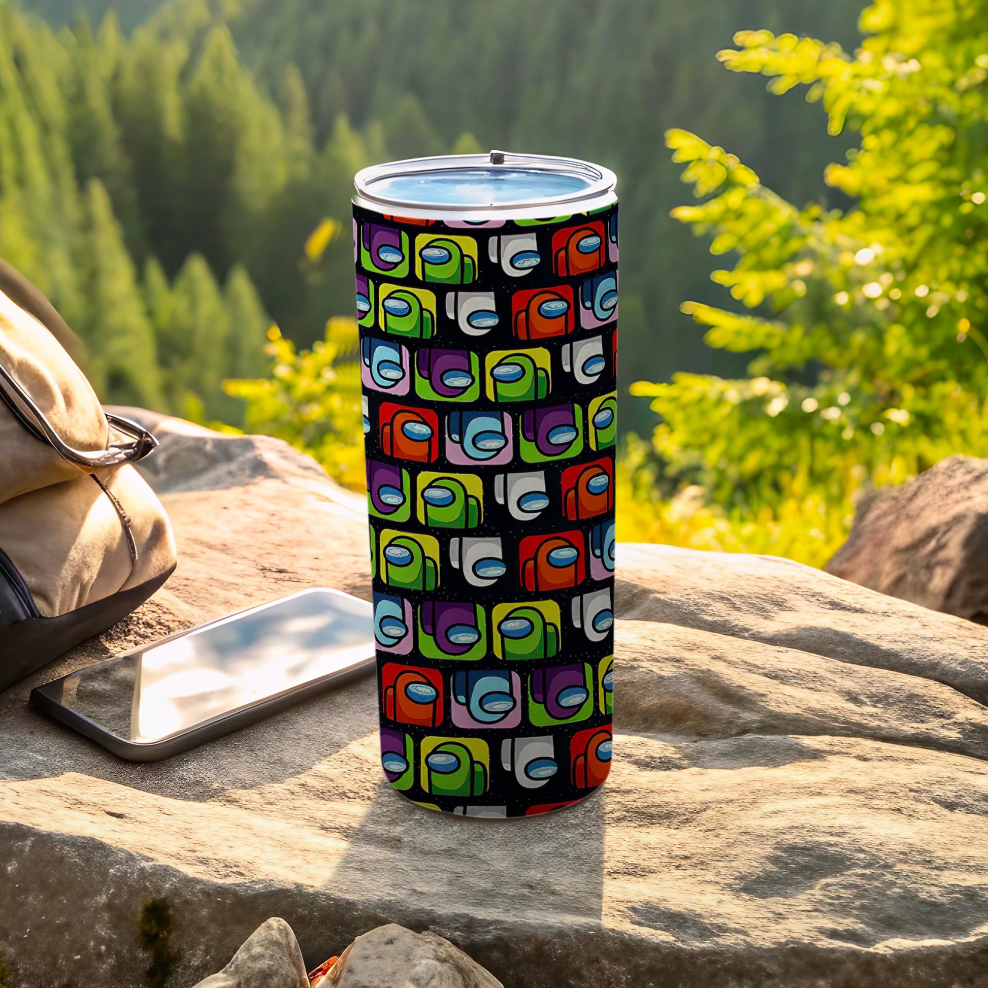 Colorful Patterned Tumbler For Outdoor Adventures