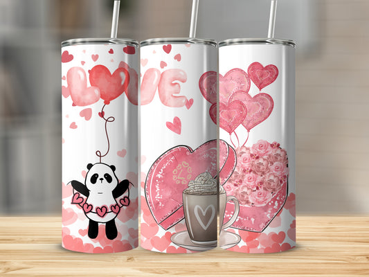 Love Themed Panda Heart Balloons and Coffee Mugs product
