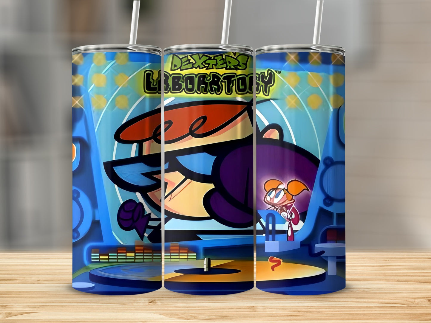 Dexter's Laboratory Cartoon Design Tumbler Cup