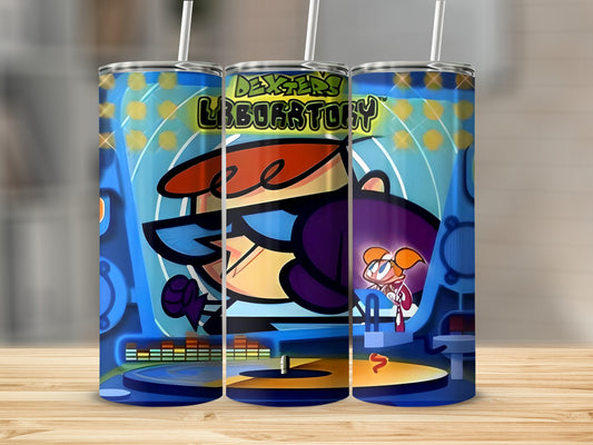 Dexter's Laboratory Cartoon Design Tumbler Cup