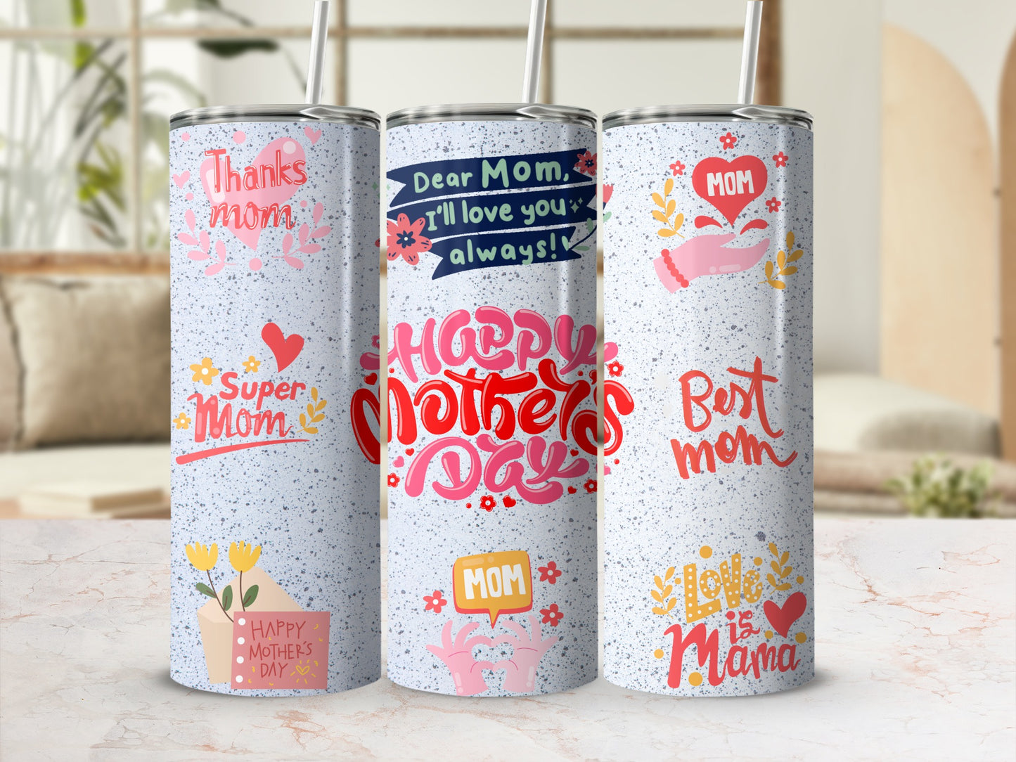 Mother's Day Super Mom Best Mom Tumbler Gift