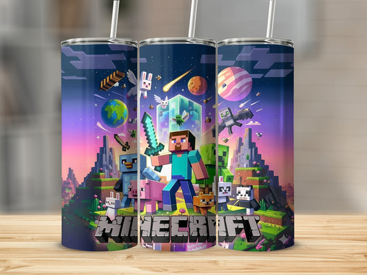 Colorful Minecraft Adventure Design Tumbler