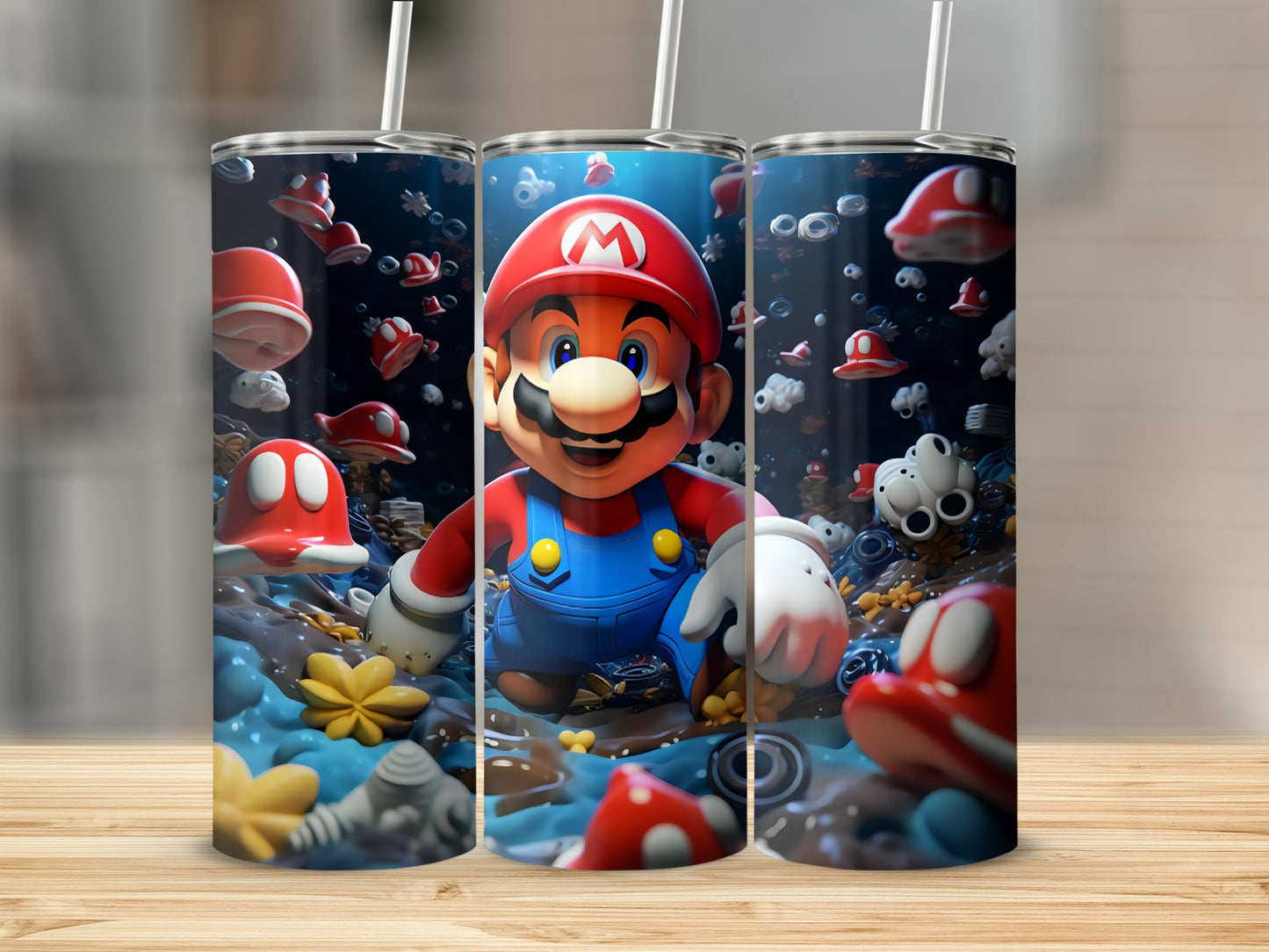 Underwater Adventure Game Character Tumbler Set