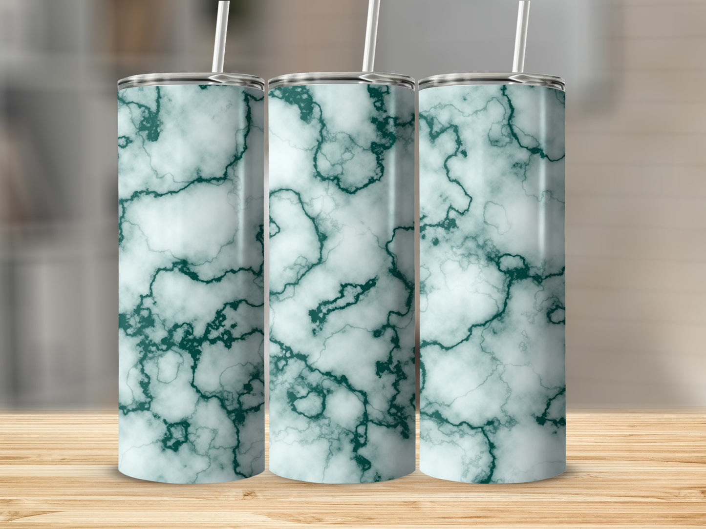 Azure Veins Flowing Through Cloudlike Fields Tumblers