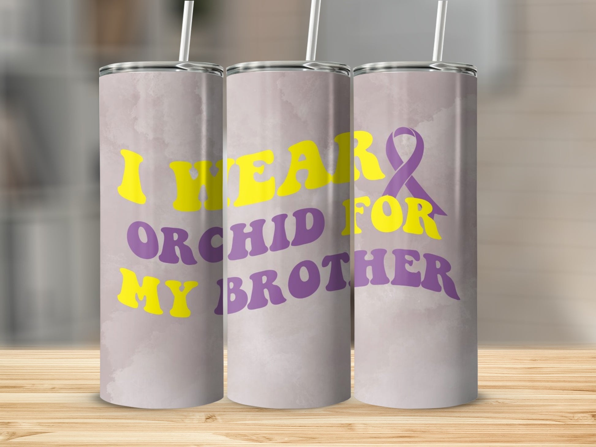 I Wear Orchid for My Brother Awareness Tumbler