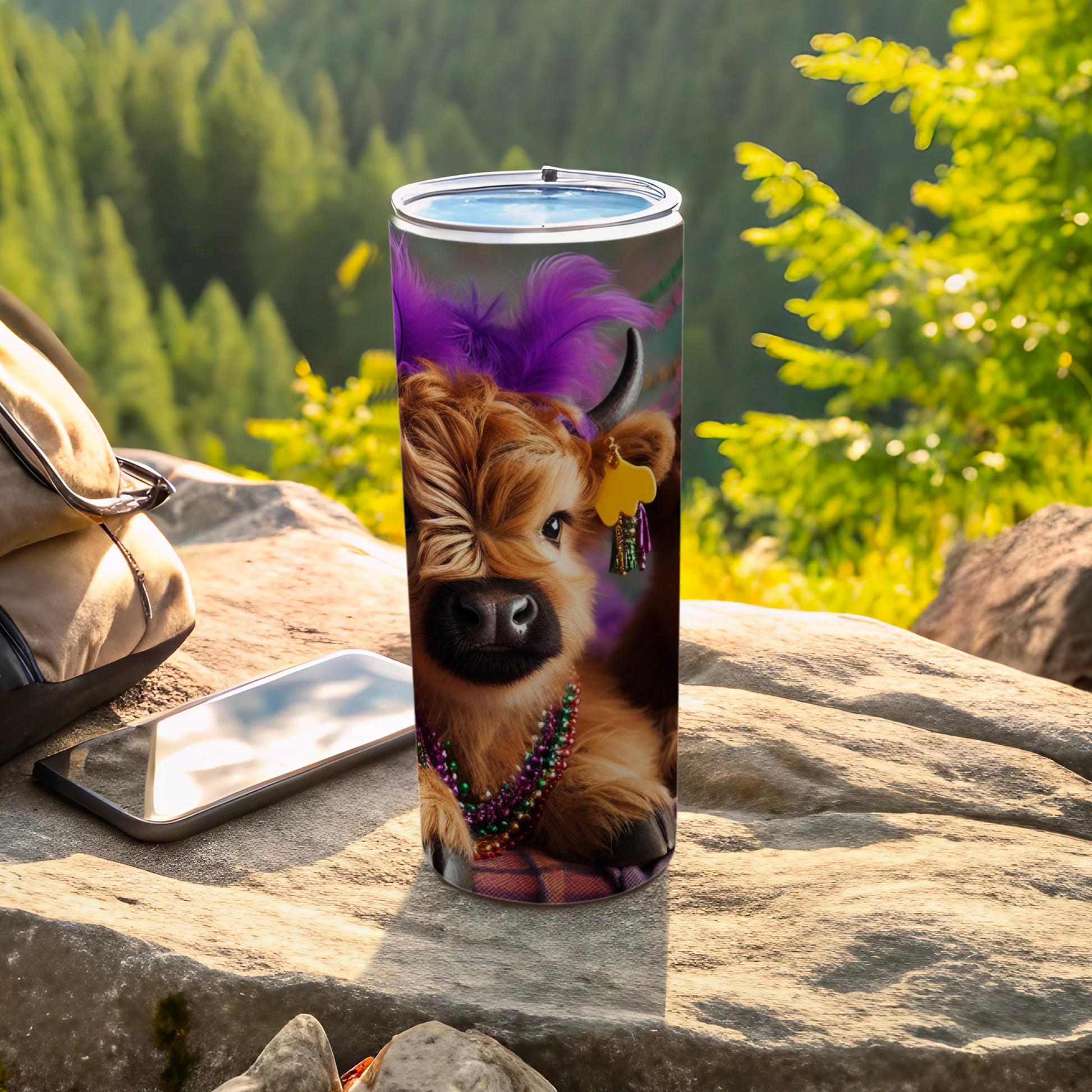 Colorful Highland Cow Stainless Steel Tumbler