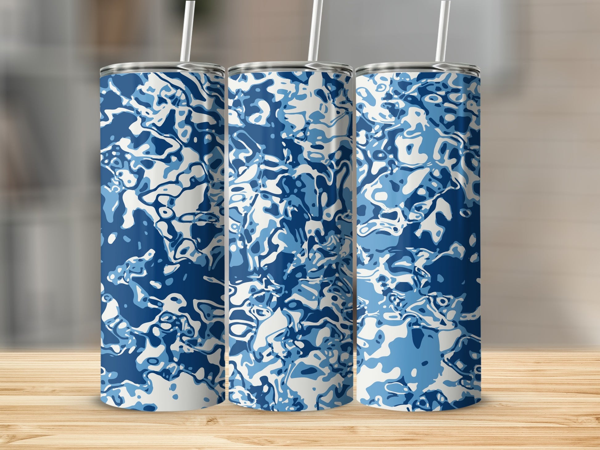 Blue Abstract Pattern Insulated Tumbler Product