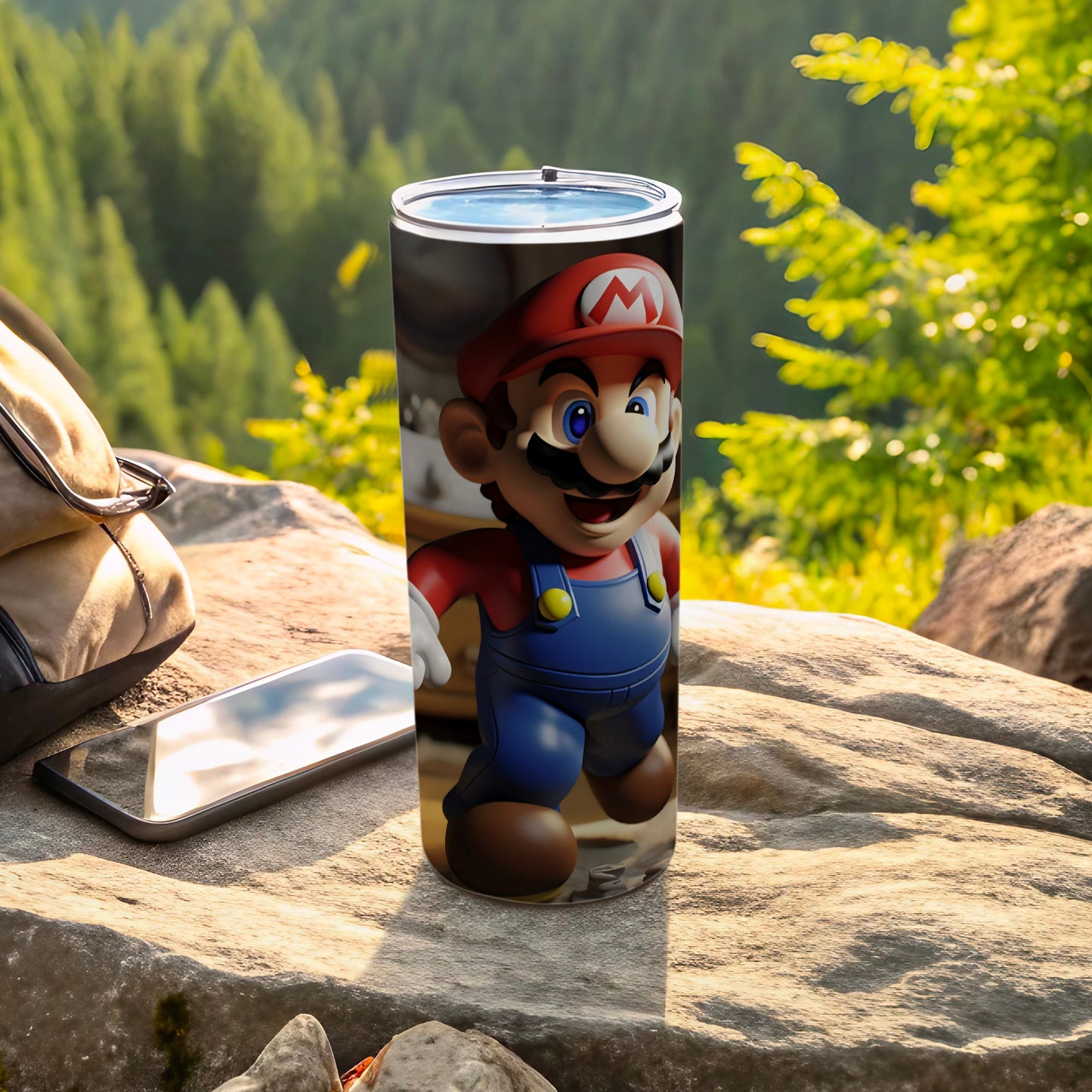 Colorful Retro Game Character Tumbler for Outdoor Adventures