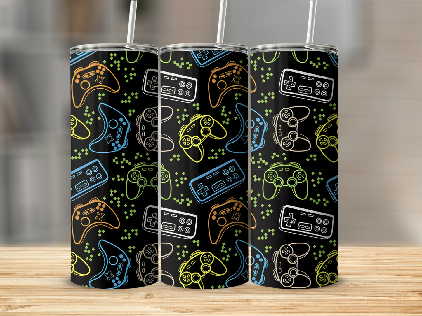 Video Game Controller Themed Tumbler for Gamers