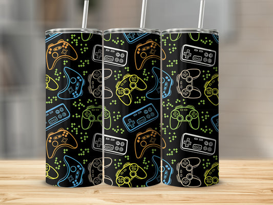 Video Game Controller Themed Tumbler for Gamers