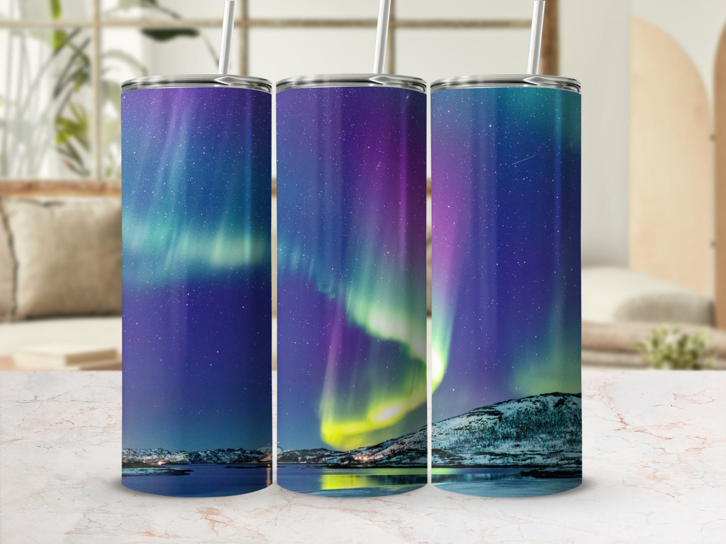 Northern Lights Design Stainless Steel Insulated Tumbler