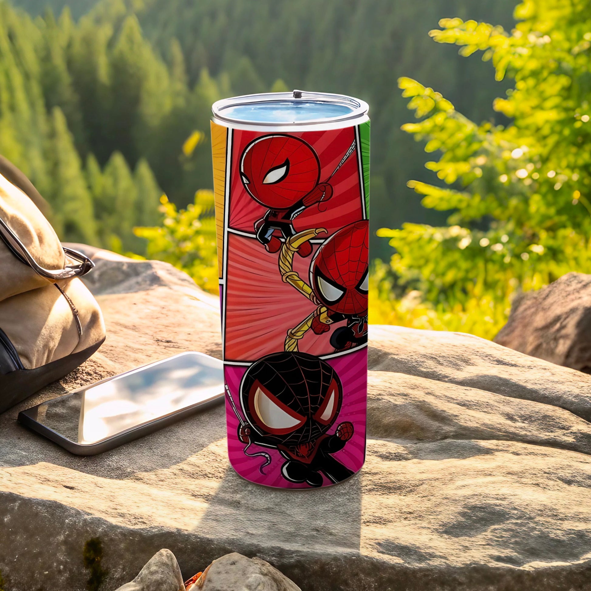 Vibrant Spider Hero Design Insulated Tumbler Product