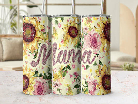 Floral Mama Design Stainless Steel Tumbler