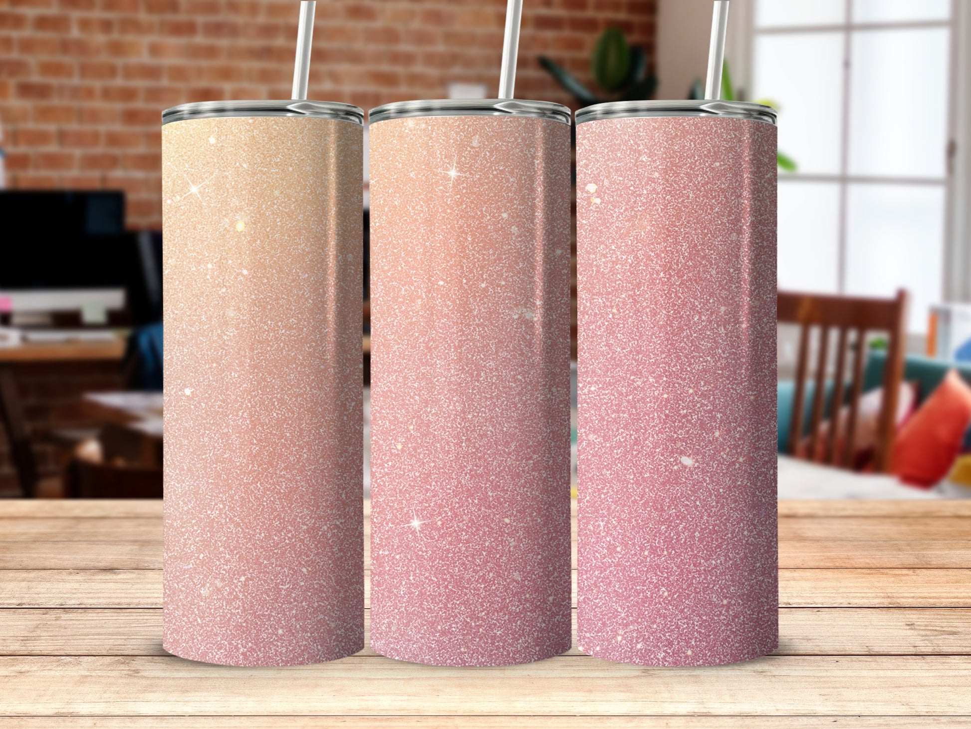 Sparkling Gradient Tumbler for Stylish Hydration