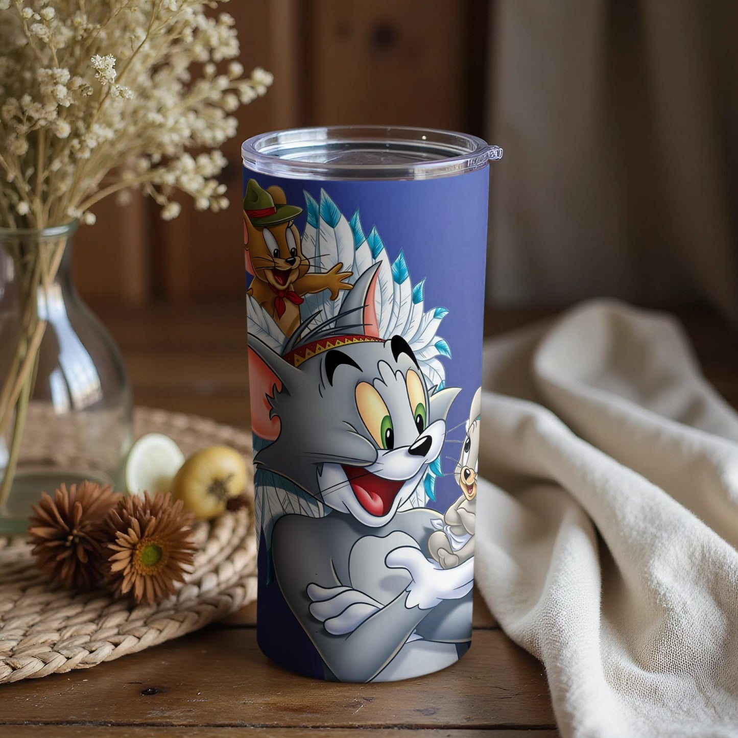 Tom and Jerry Characters Fun Tumbler for Drinks