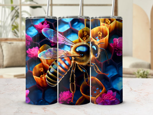 Vibrant Bee Honeycomb Flowers Tumbler product type
bee
honeycomb
flowers
floral
nature
insect
wildlife
tumbler
drinkware
beverage
colorful
vibrant
blue
yellow
pink
unique design
gift idea
honeybee
artistic
pattern