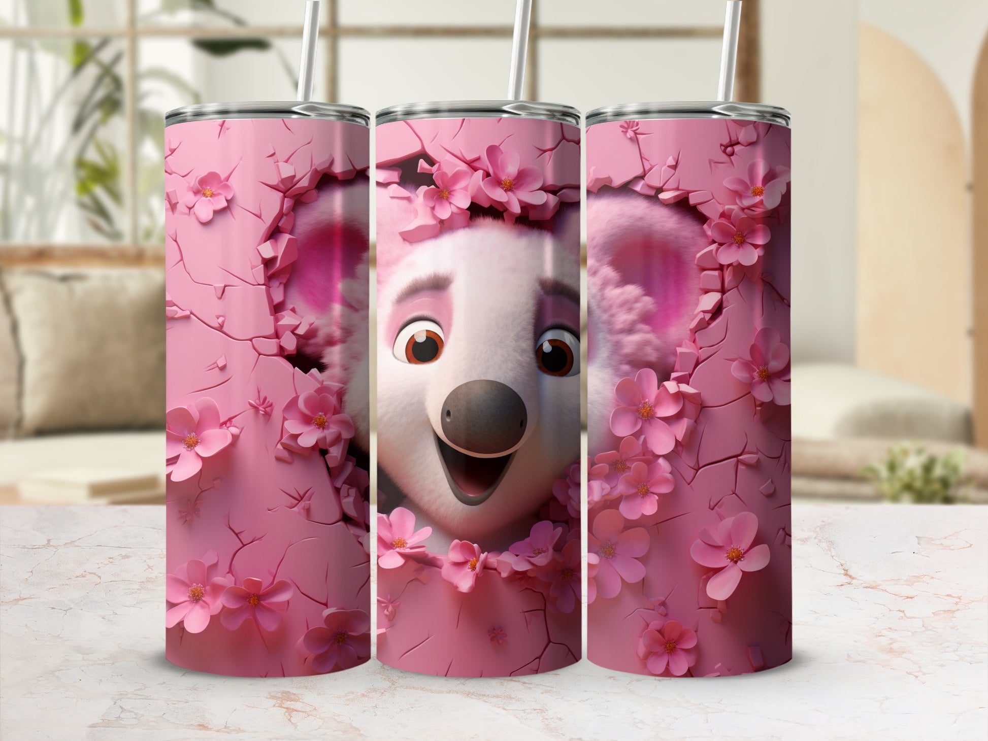 Cute Koala Pink Blossoms Broken Wall Design product type
Pink Koala Tumbler
Cute Animal Design
Cherry Blossom Pattern
Floral Drinkware
Happy Koala Mug
Cracked Wall Art
Springtime Theme
Cartoon Koala Cup
Unique Tumbler
Adorable Animal
Pink Flower Print
Character Drinkware
Kids Tumbler
Cheerful Design
Animal Lover Gift
Nature Inspired
Custom Tumbler
Vibrant Pink
Fun Drink Accessory
Kawaii Koala