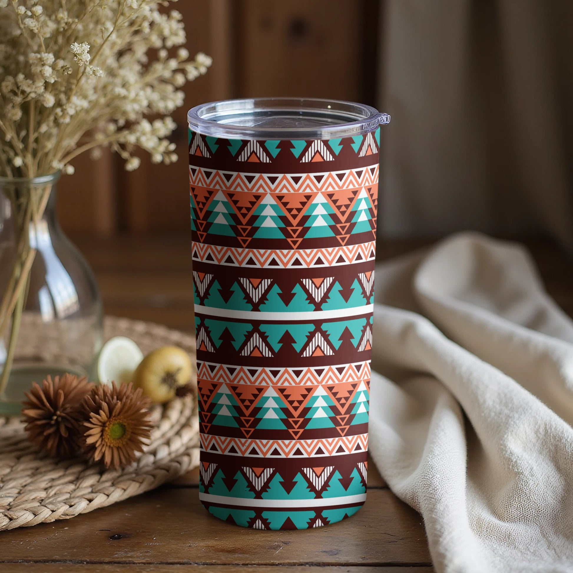Colorful Geometric Tribal Pattern Tumbler Produkt