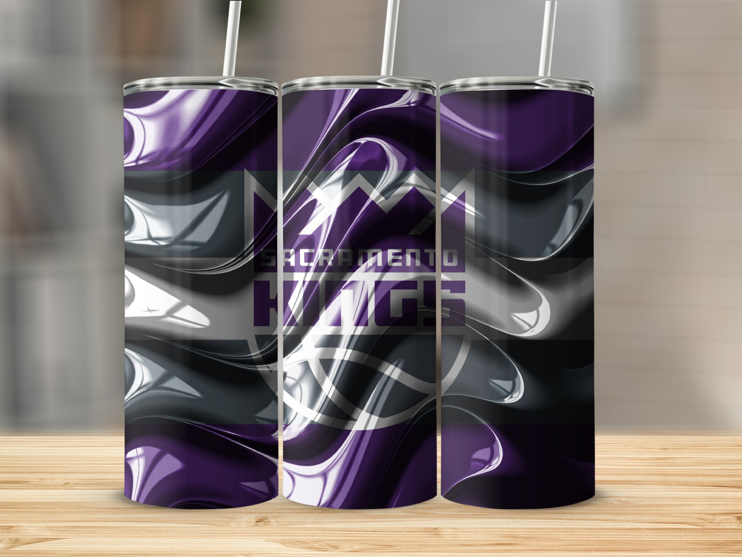 Sacramento Kings Team Liquid Art Design Sports Tumblers