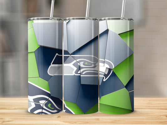 Seattle Seahawks Mosaic Illustration Sports Team Tumblers