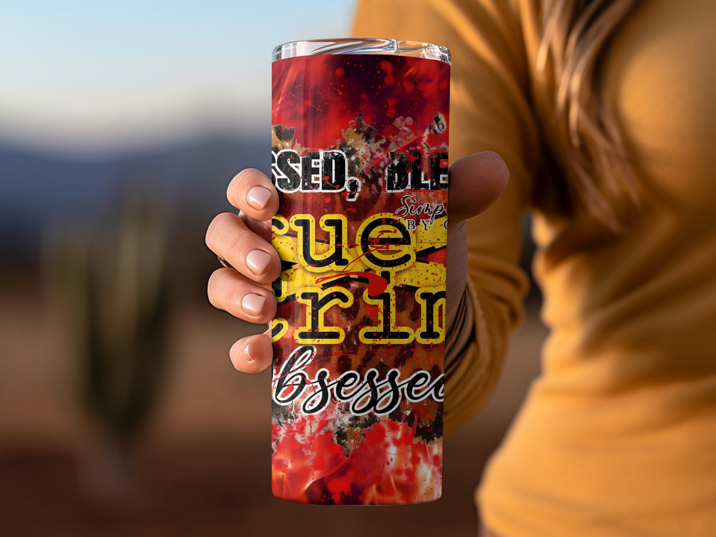 True Crime Obsessed Leopard Print Tumbler