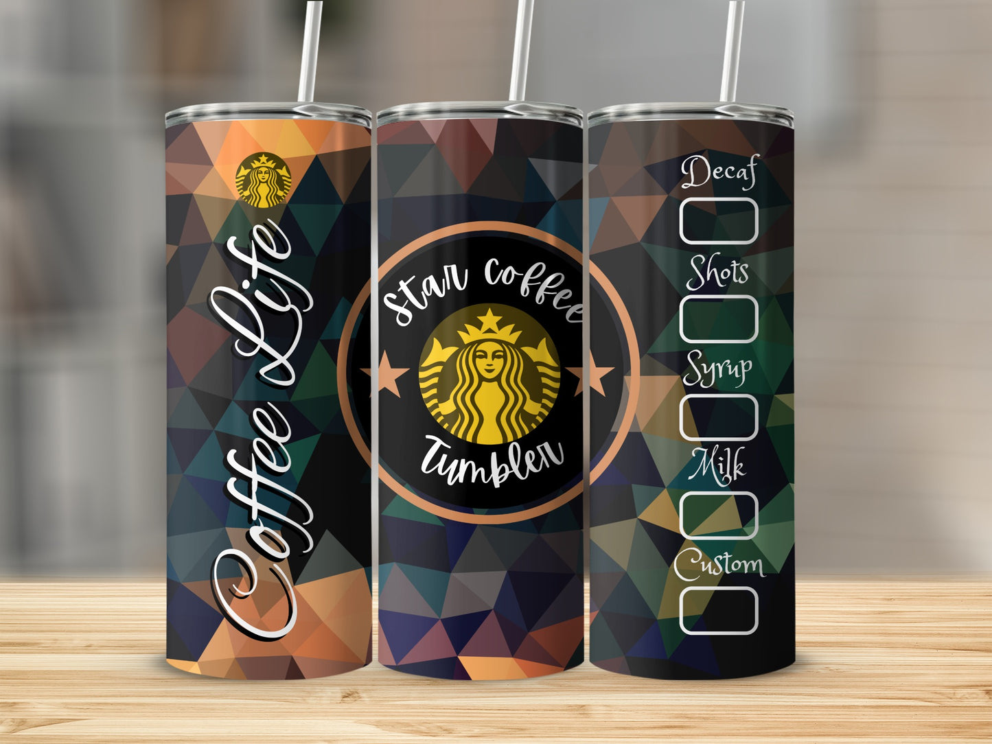 Coffee Life Star Coffee Tumbler Custom Drinkware