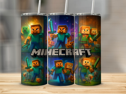 Colorful Minecraft Themed Tumbler Product