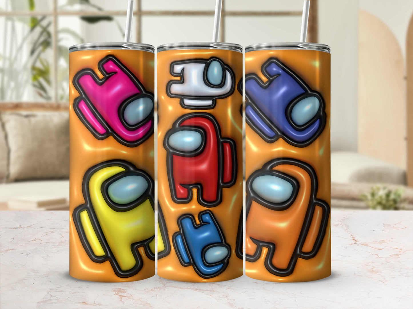 Among Us Characters Colorful Tumbler Drinkware