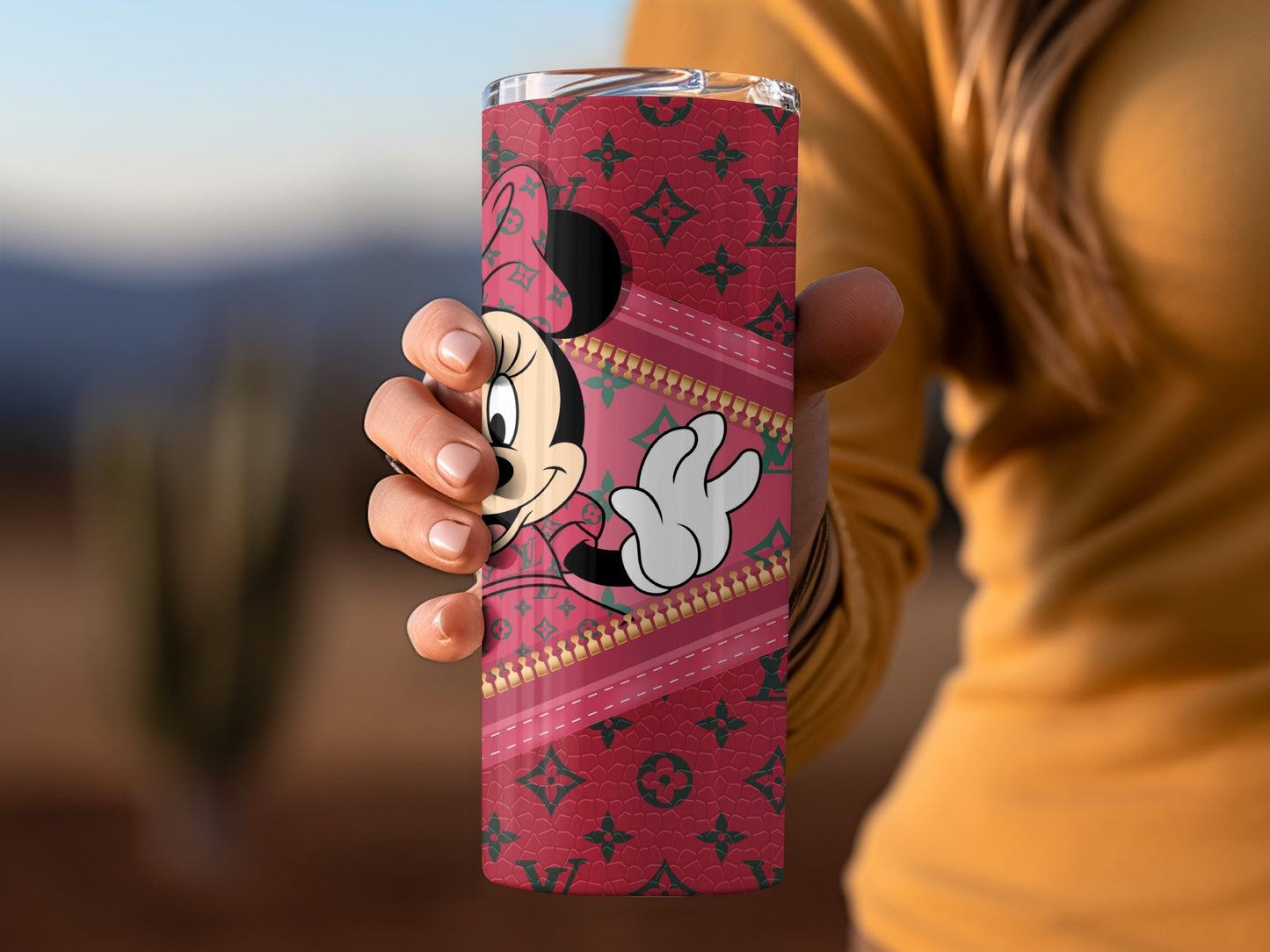 Cute Minnie Mouse Red Pattern Insulated Tumbler