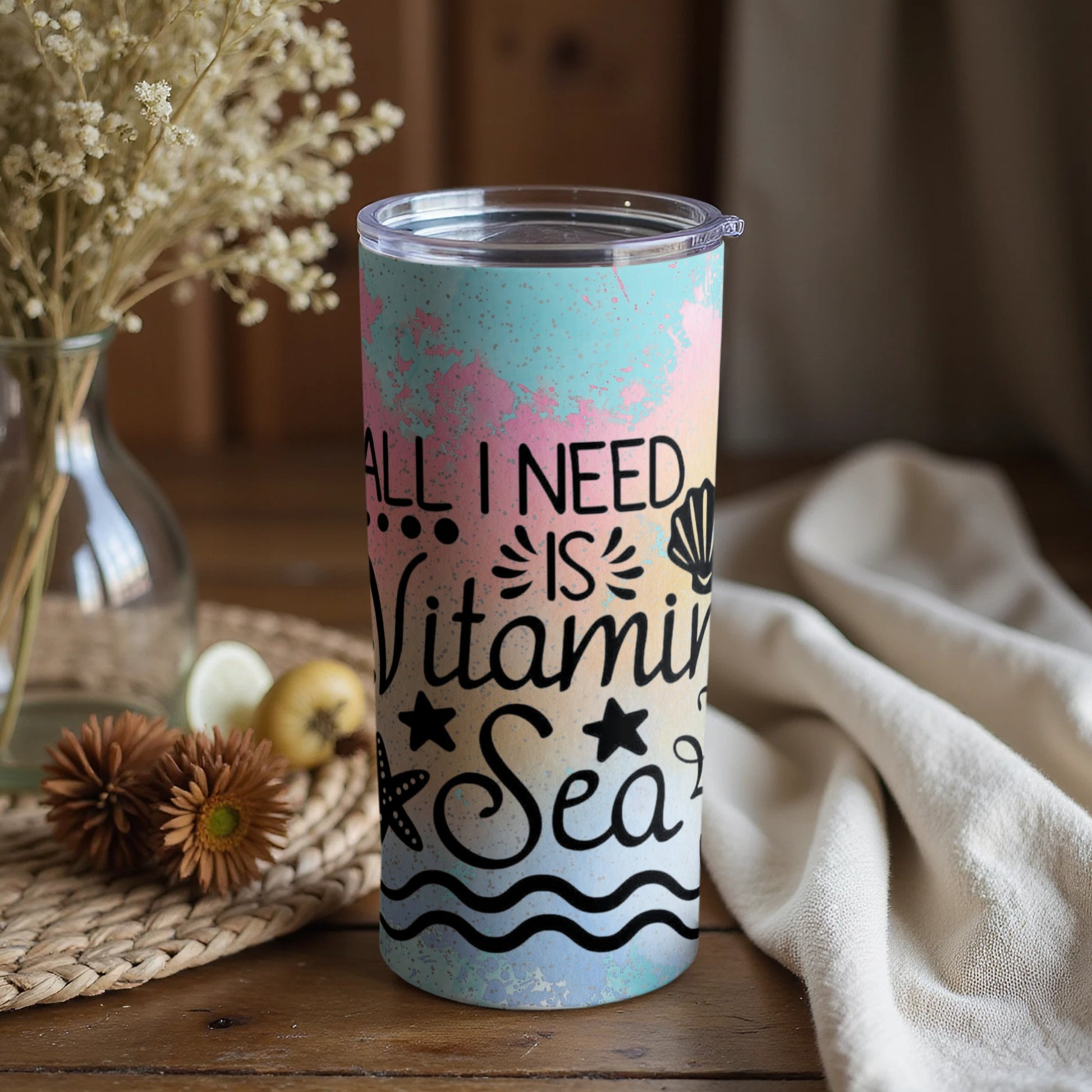 All I Need Is Vitamin Sea Travel Tumbler Cup