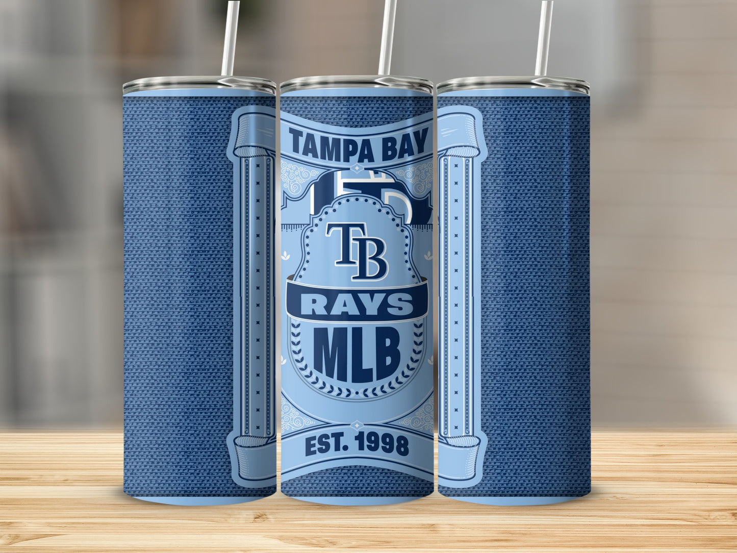 Tampa Bay Rays MLB Est 1998 Team Logo Graphic Tumbler
