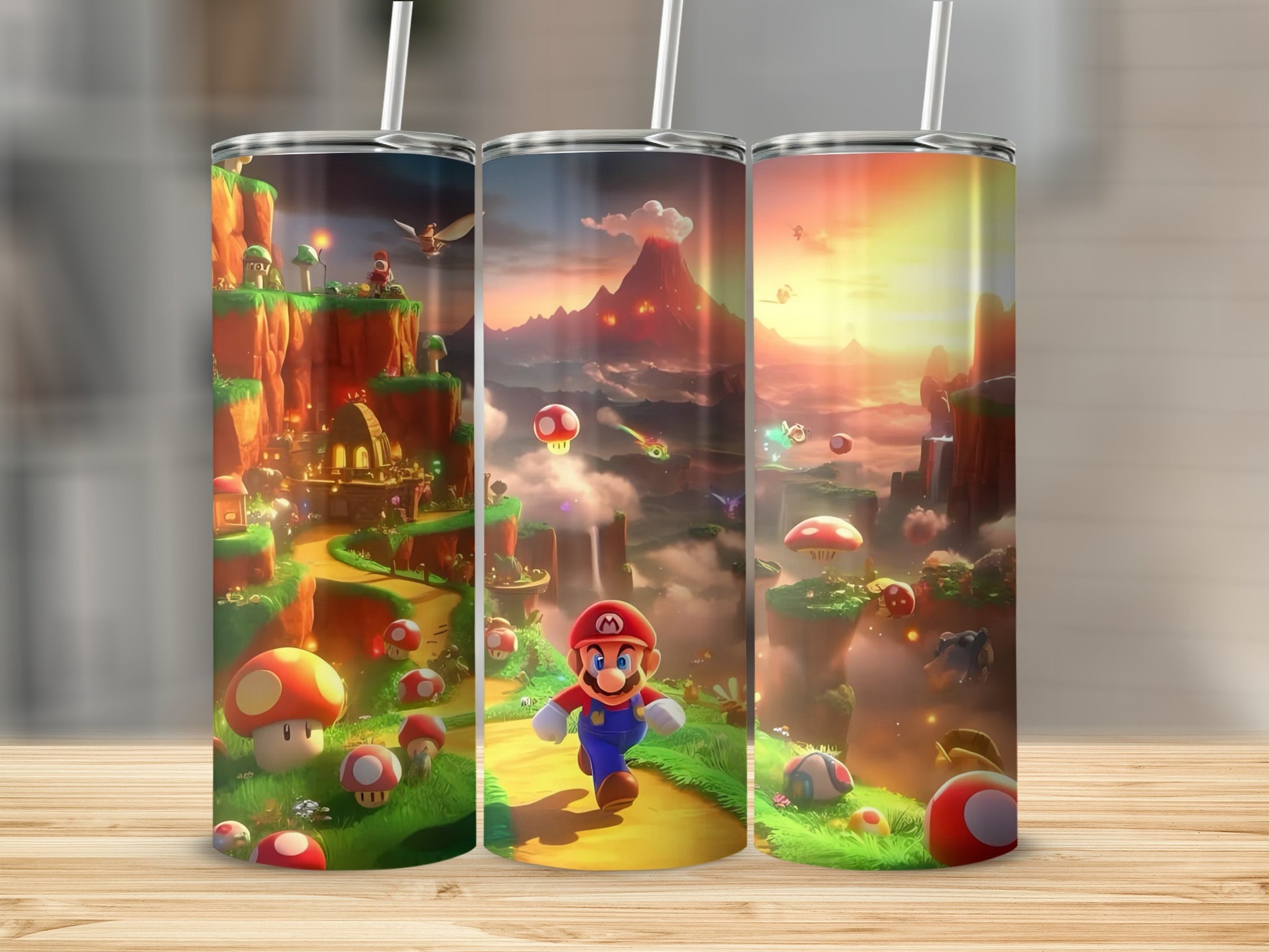 Colorful Gaming Landscape Character Tumbler Product