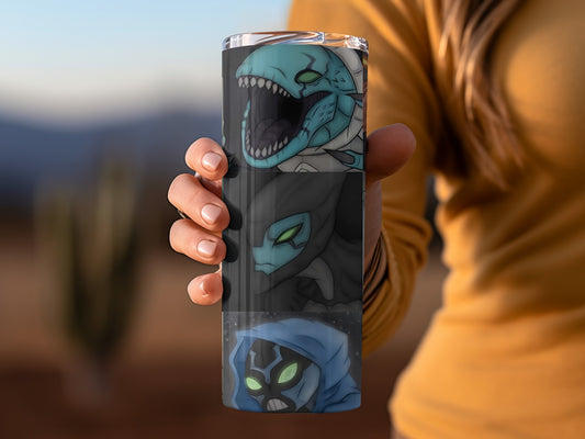 Nine Alien Characters With Green Eyes For Unique Gifts Tumblers