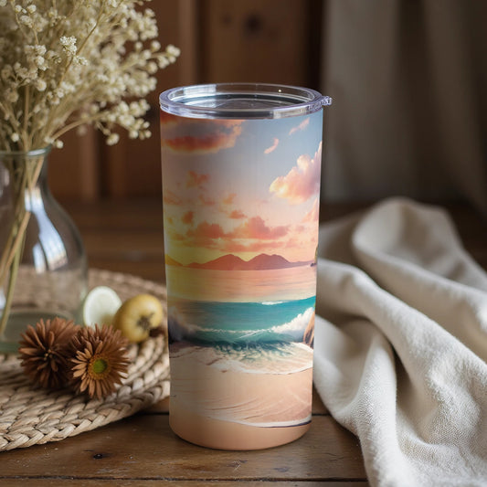 Beautiful Tropical Beach Scene Insulated Tumbler