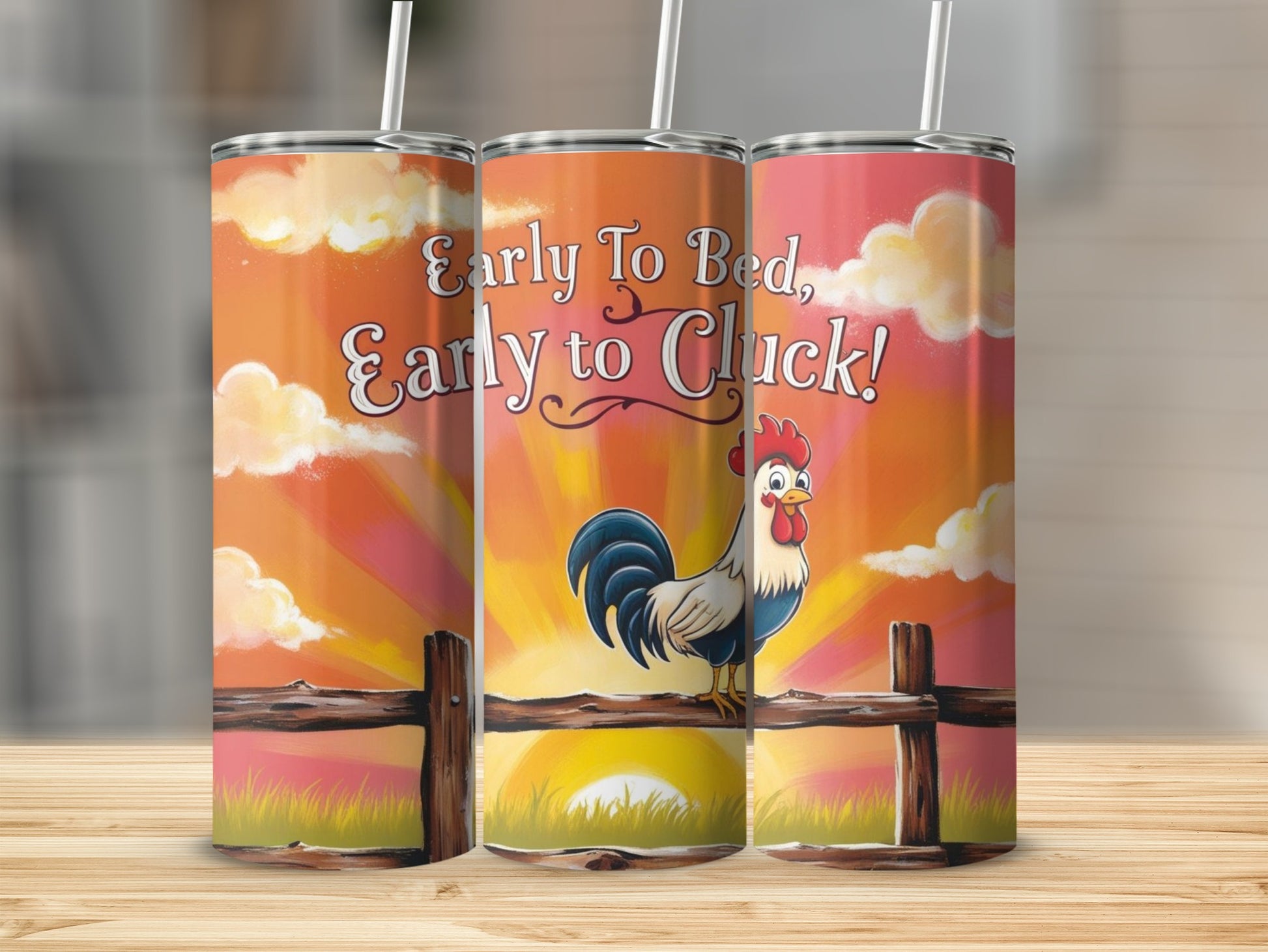 Early To Bed Early to Cluck tumbler product