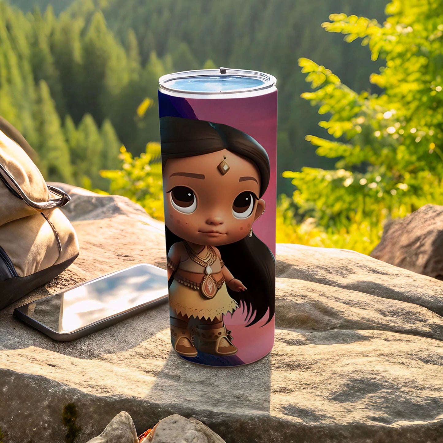 Adorable Character Design Travel Tumbler for Outdoor Use