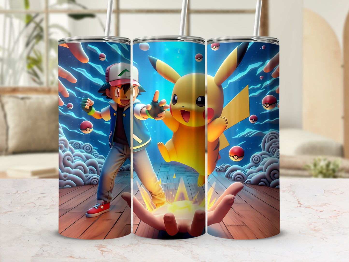 Ash Ketchum and Pikachu Character Design Tumbler
