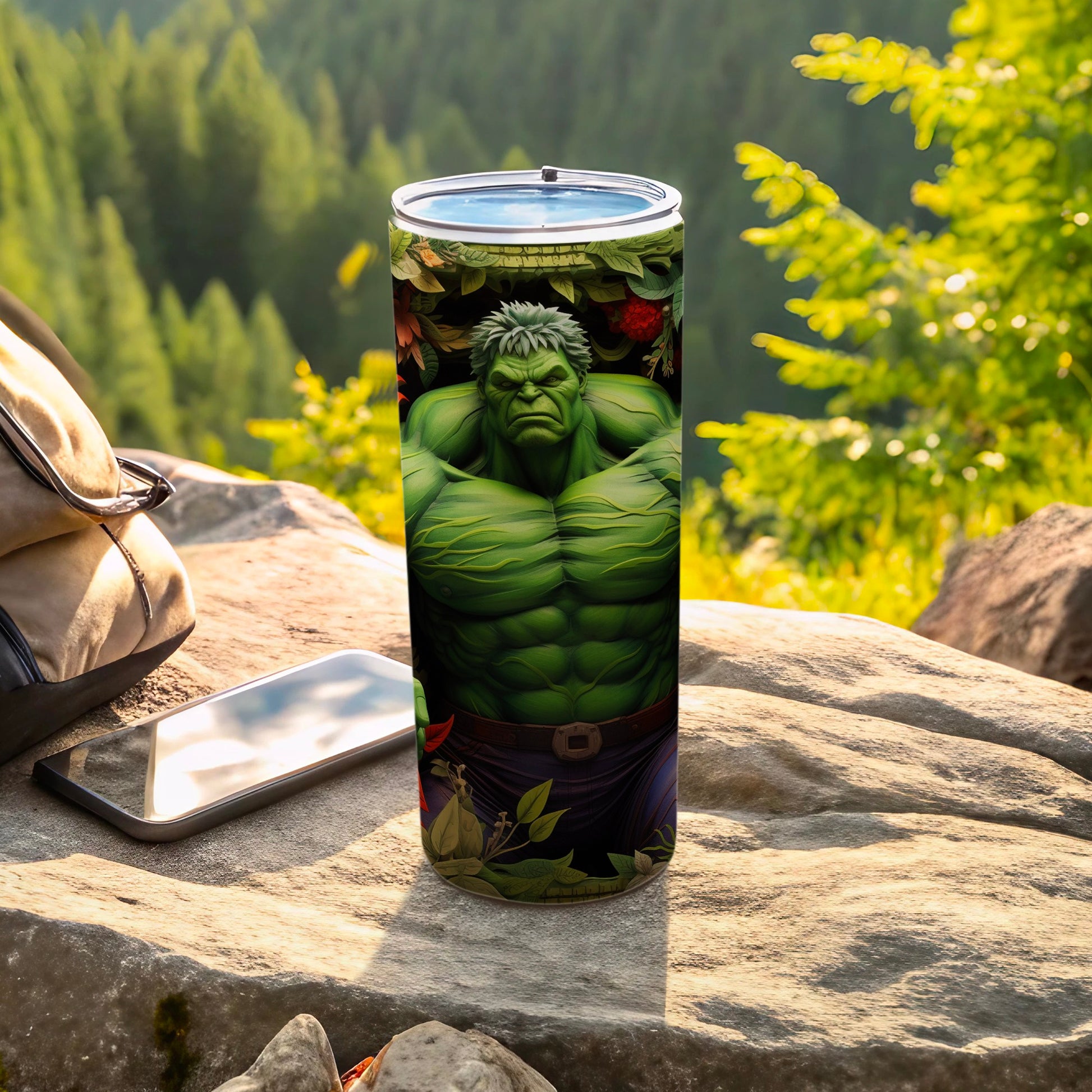 Hulk Character Art Vibrant Travel Mug Flask