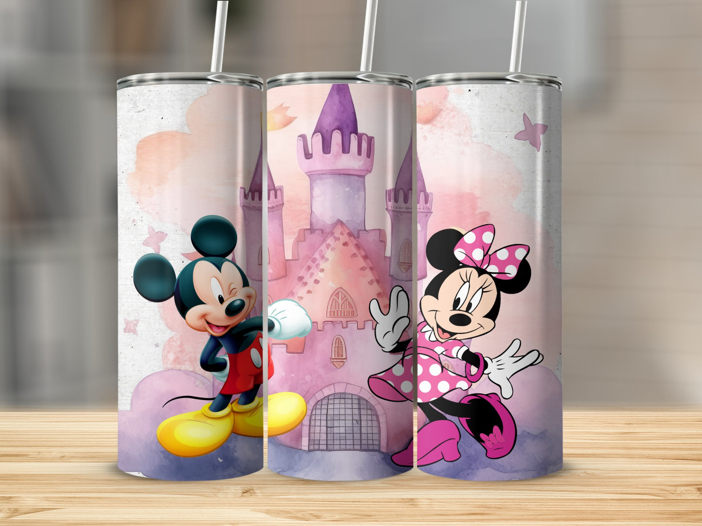 Colorful Fantasy Castle with Iconic Characters Cup
